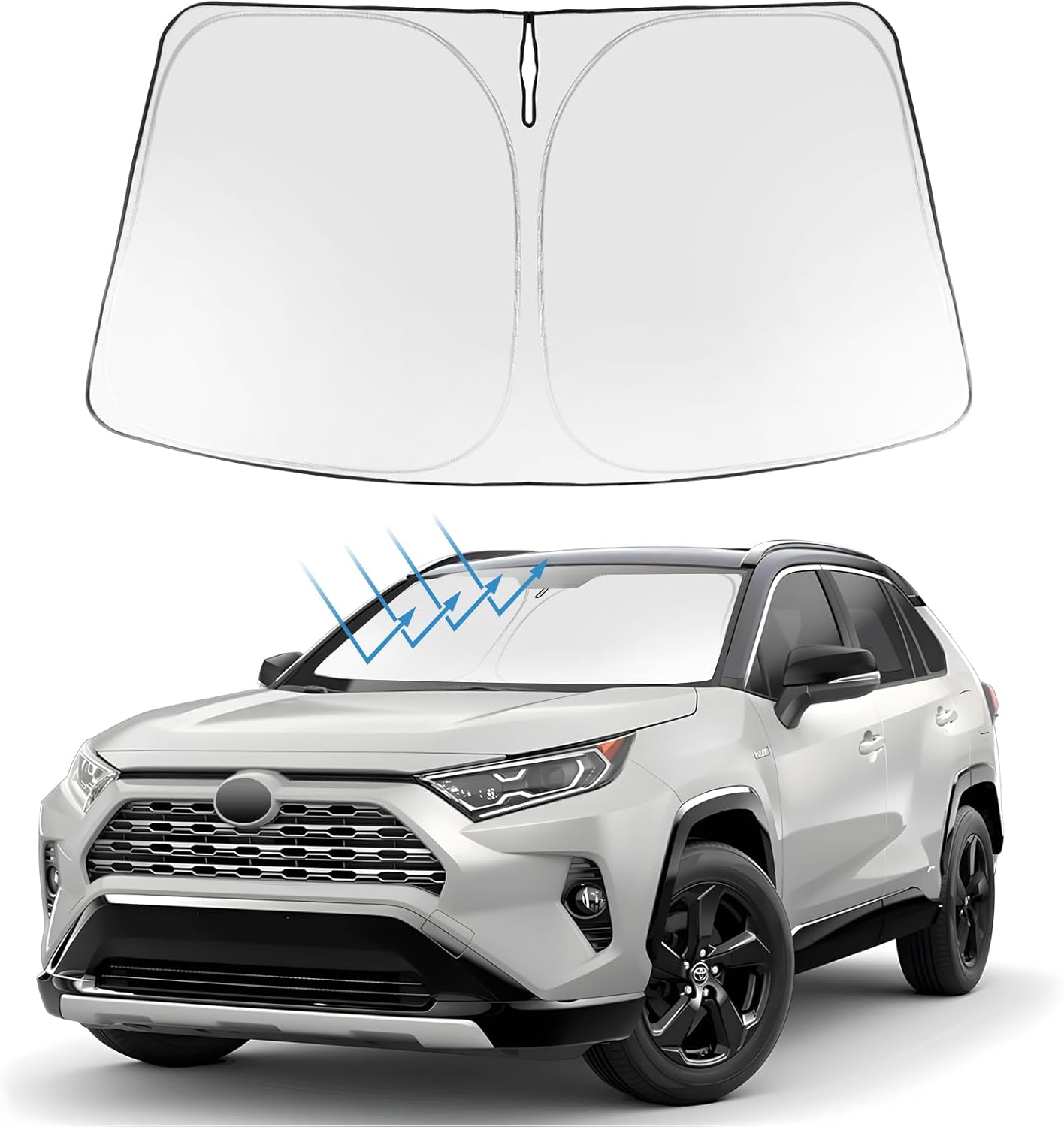 Proadsy Window Shades for Rav4 2018-2022 Side Windows Rear Windshield Triangular Window Sunshade for Baby/Camping Sun UV Rays and Privacy Protection Set of 7