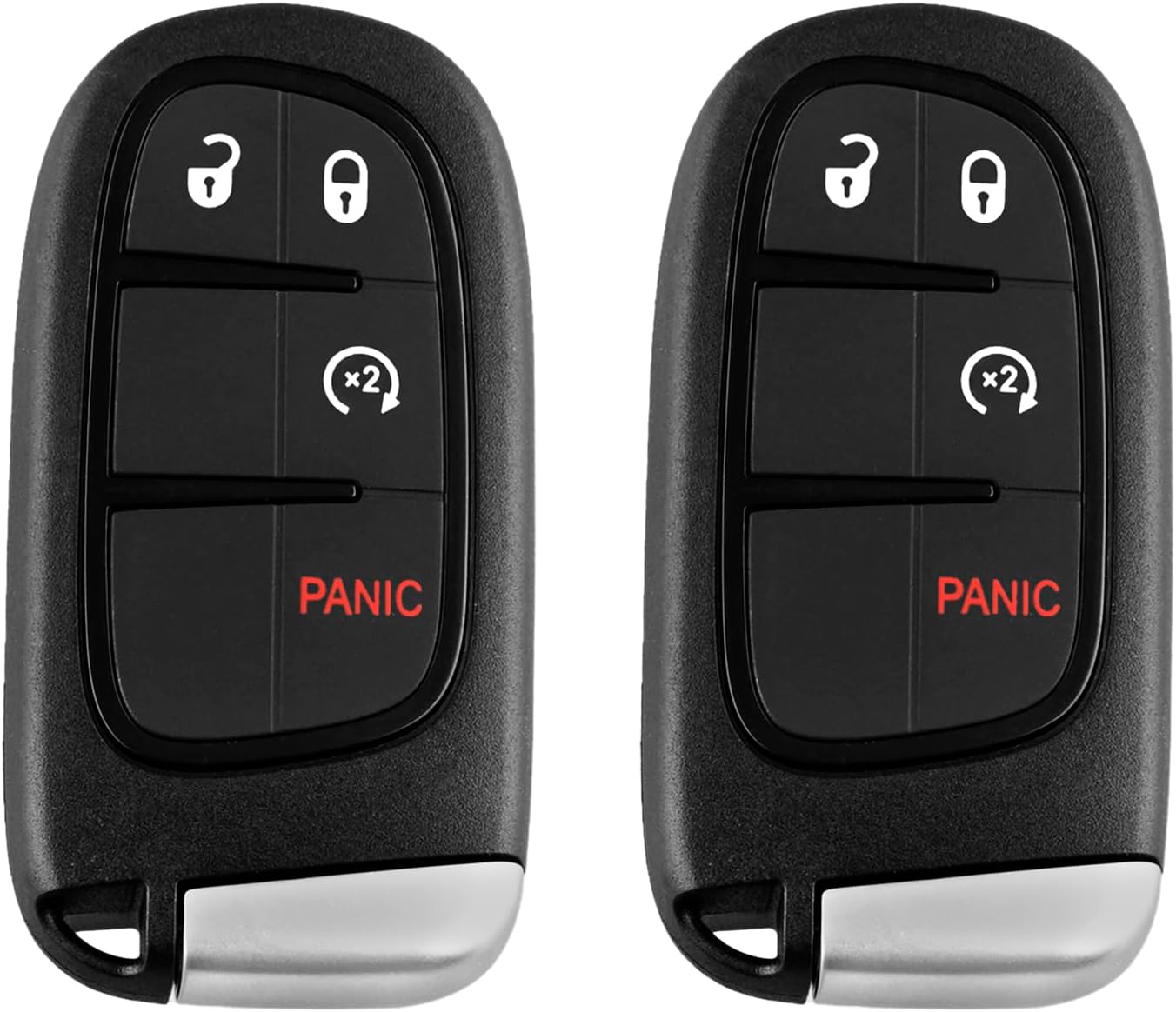 TG Auto Keyless Key Fob Remote Control Replacement for 2016 2017 2018 2019 Dodge Ram 1500 2500 3500 GQ4-54T 433MHz 4 Buttons(2 Pack)