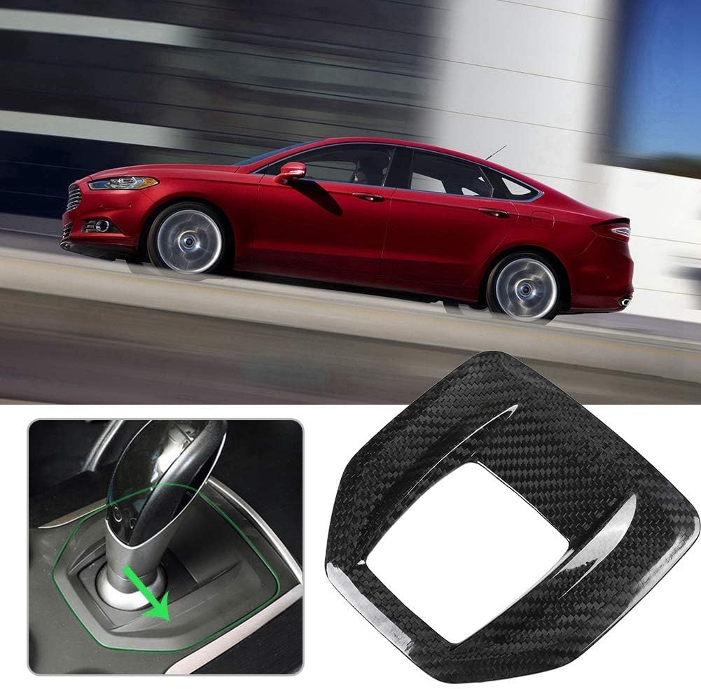 Acouto Gear Shift Panel Cover Carbon Fiber Fit for Alfa Romeo Giulia for Stelvio 2017-2019 Center Console Gear Shift Panel Cover Trim Car Interior Accessories