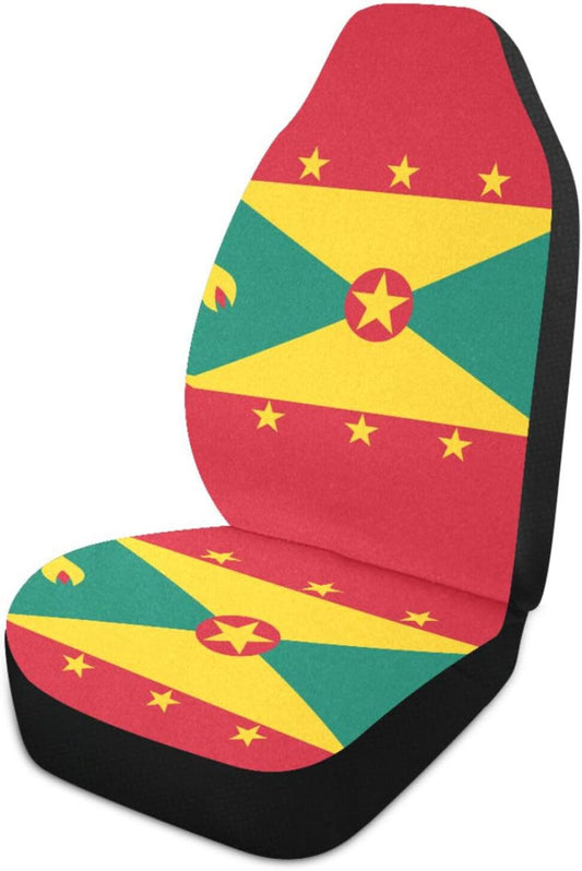 Car Seat Covers for Front Seats, Front Seat Cover Set, Interior Covers for Auto Truck Van SUV Grenada Flag