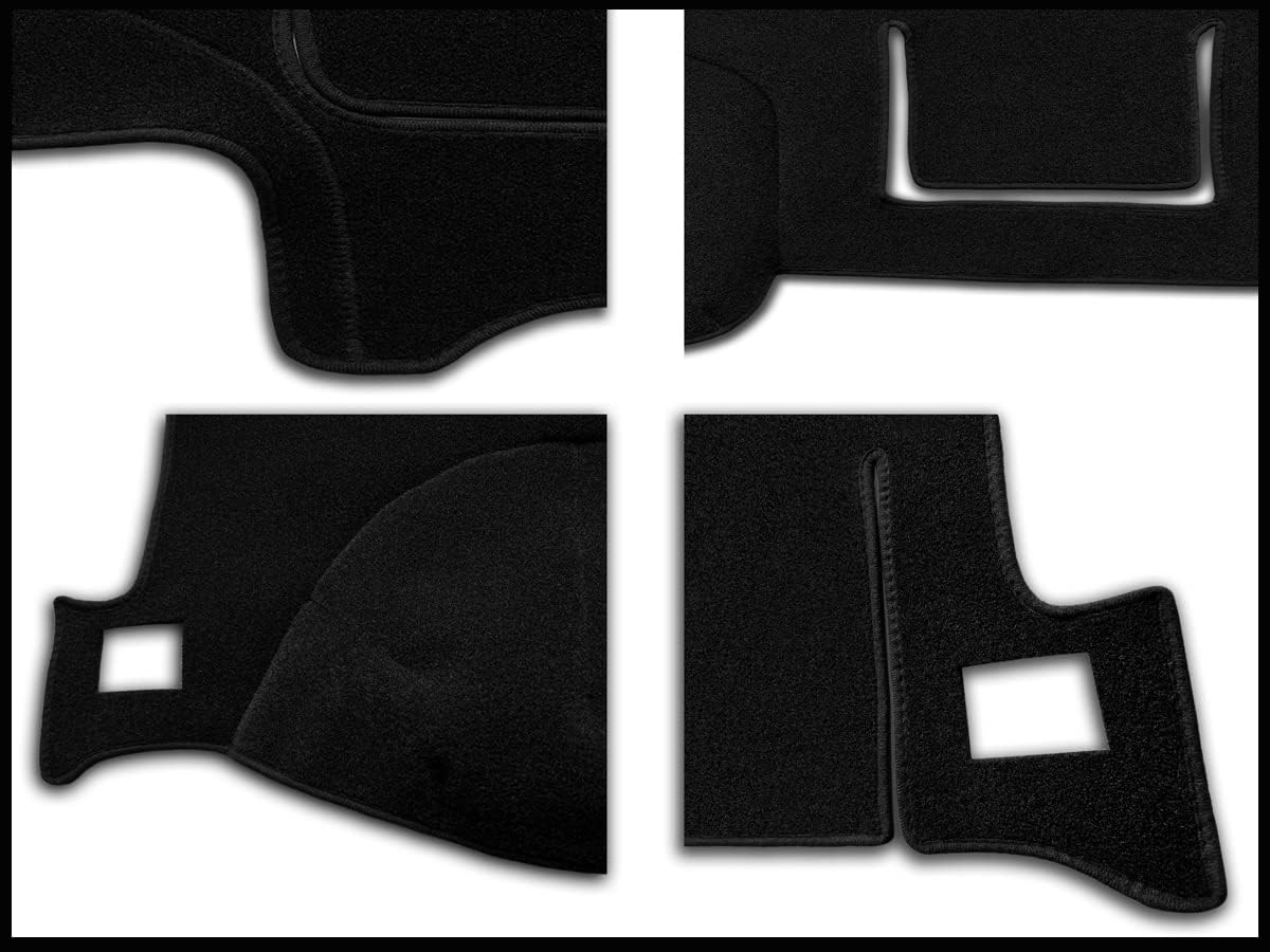 Fcovergurus Dash Cover Mat Custom Fit for Ford 1973-1979 F100 F150 F250 F350 Bronco Pickup Truck, Dashboard Cover Pad Carpet Protector (Black) F129