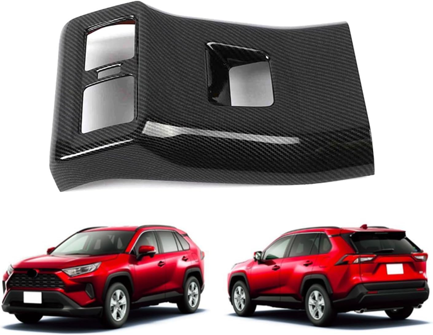 for RAV4 RAV 4 2019 2020 2021 2022 2023 2024 Car Door Lift Armrest Strip Side Door Handle Handles Cover Trim Interior Accessories Carbon Grain