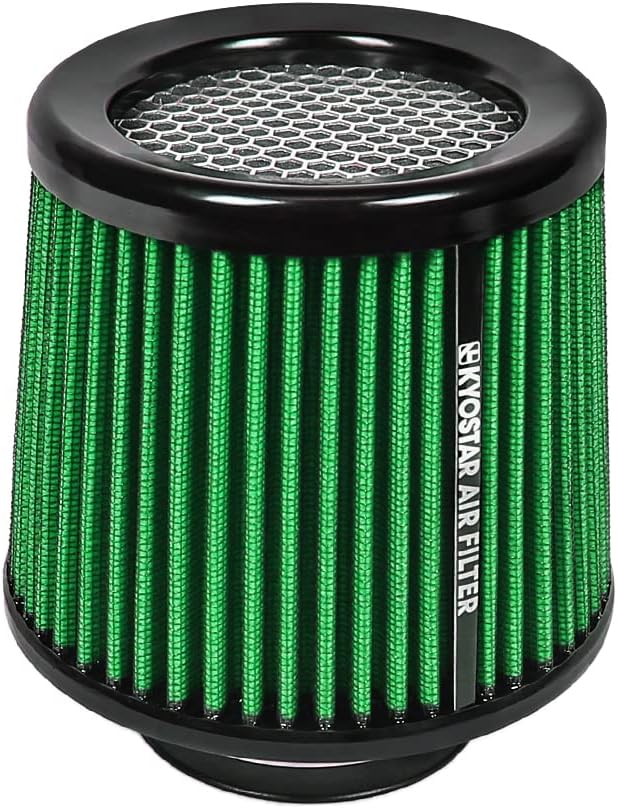 Kyostar 6 Inch (152mm) Neck High Flow Inlet Cold Air Intake Cone Replacement Dry Air Filter Black