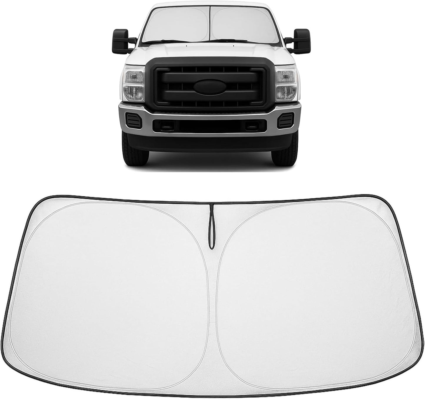 Proadsy Front Windshield and Side Windows Custom Fit 2018-2025 Freightliner Cascadia, Semi-Truck Semi, Commercial & Big Rig Truck Sun Shade Foldable Sun Protector Privacy Cover 2025 Upgrade