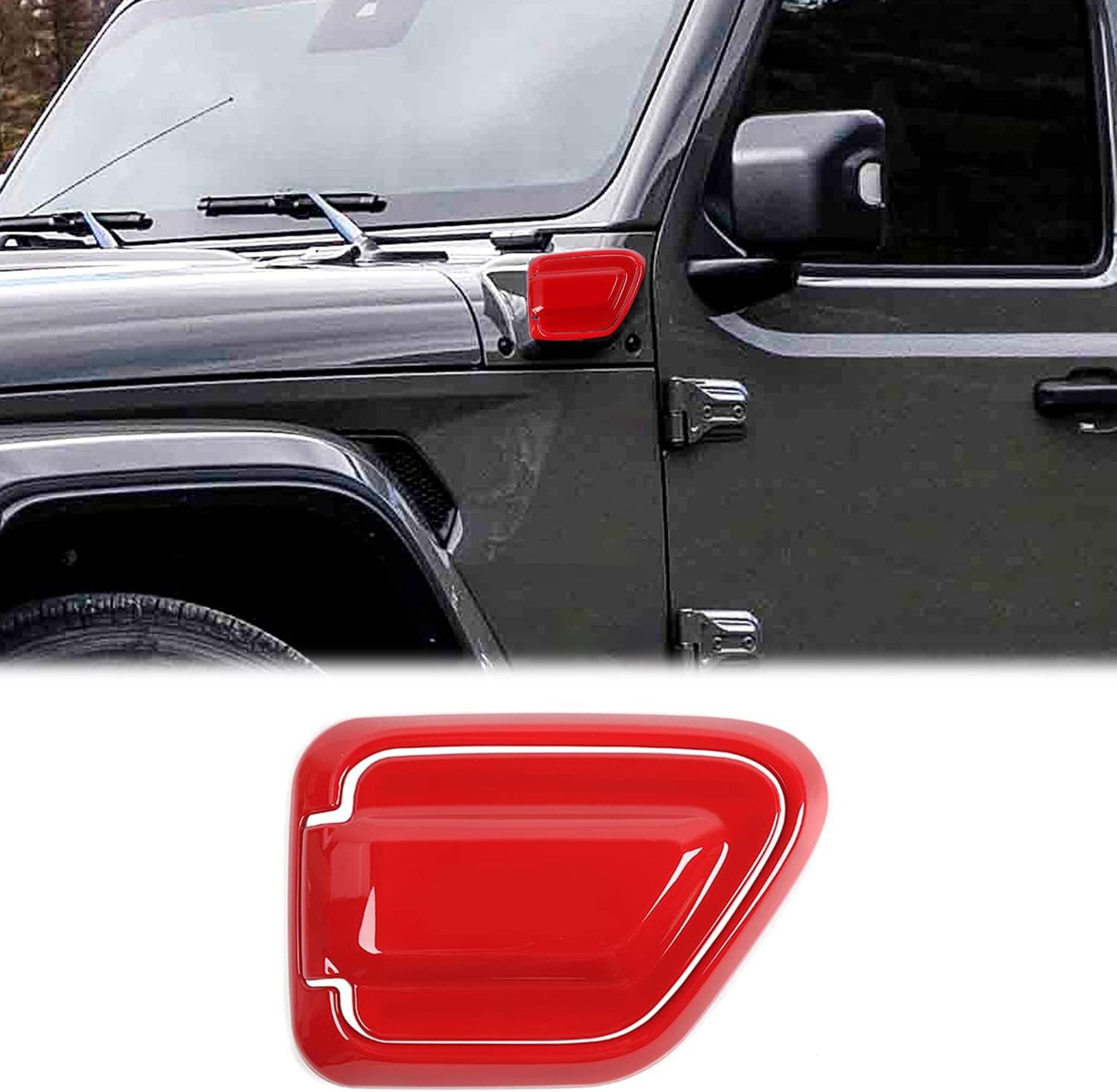CheroCar for Jeep 4xe Electric Charging Ports Trim Cover Antidust Antiscrach Protector Cover for Jeep Wrangler 4xe 2021-2022 (Purple)