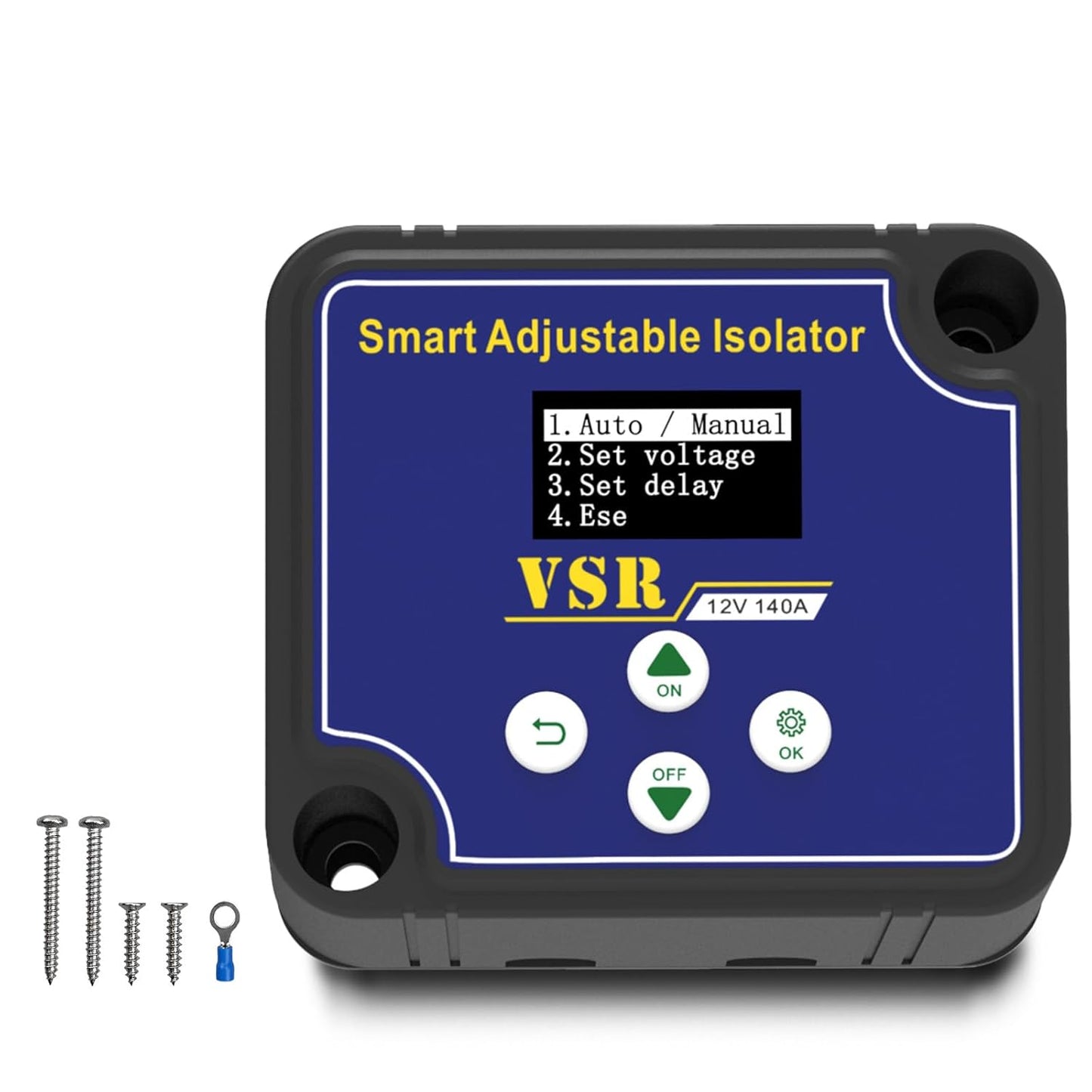 6M Dual Battery Isolator Kit 12V 140Amp, Voltage Sensitive Relay VSR,Compatible with RV Marine Car Vehicles Truck Caravan Off-Road Camper Yacht, Not Fit for Lithium Batteries