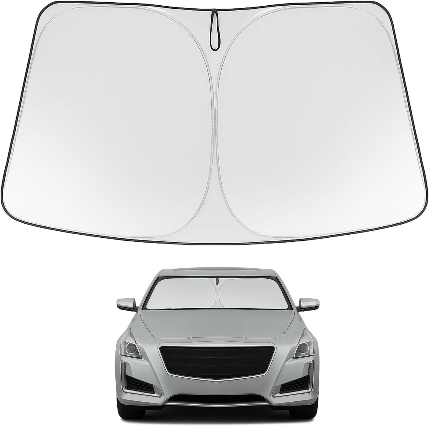 Proadsy Front Windshield and Side Windows Custom Fit 2018-2025 Freightliner Cascadia, Semi-Truck Semi, Commercial & Big Rig Truck Sun Shade Foldable Sun Protector Privacy Cover 2025 Upgrade