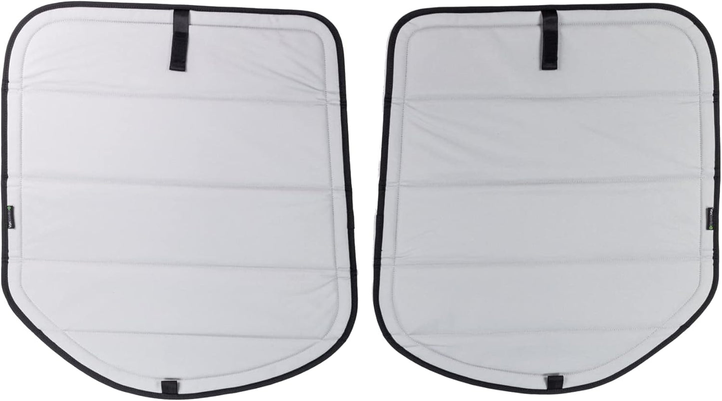 VanEssential New MERC 2019-Current Sprinter Van Insulated Blackout Front Door Covers (Pair) - Cool Gray