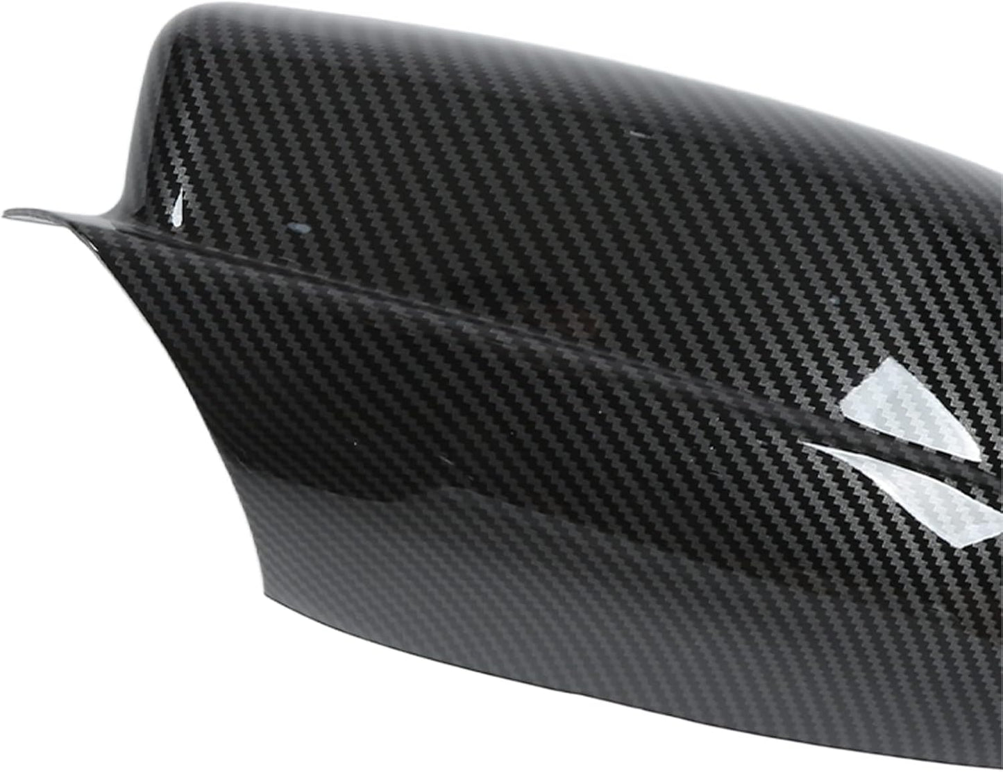 Acouto Rearview Mirror Cover 2PCS Carbon Fiber Style Car Side Mirror Cover with Double Sided Adhesive Accessory Replacement for Chrysler 300 2011‑2019