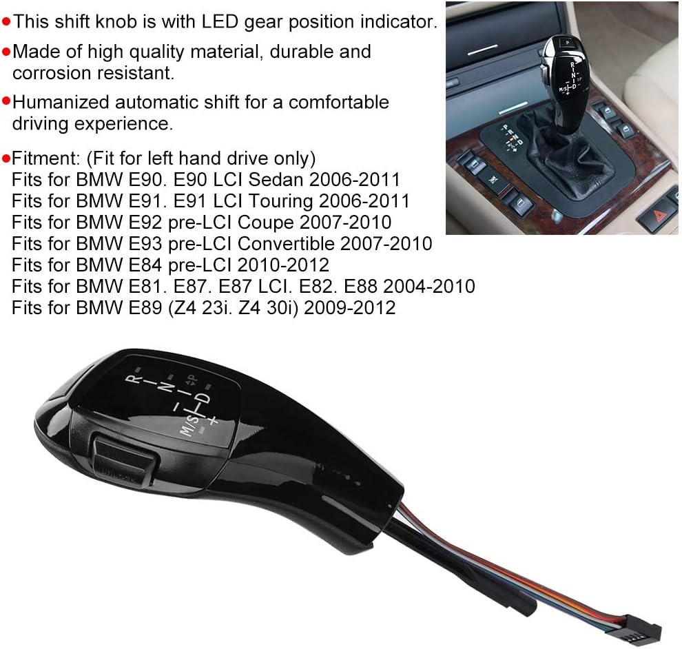 Led Shift Knob, Paddle Shifter Extensions E92 530I Shift Knob Gear Shift Knobs Lhd Gear Shift Knob Retrofit Kit, Transmission Electronic Shift Head, E90 Shift Knob for E90 E92 E84