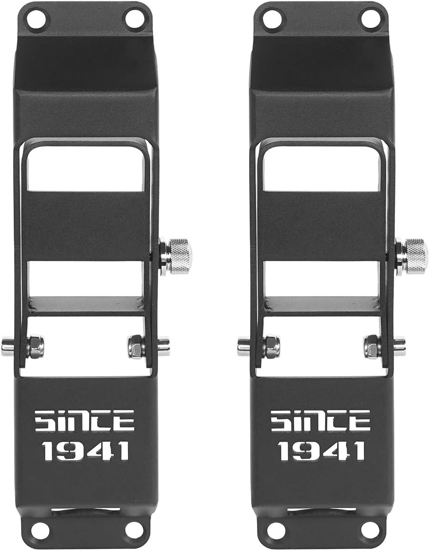 Hooke Road Door Hinge Step Foot Pedal w/1941 Sign Compatible with Jeep Gladiator JT/JL Wrangler 2018-2025 (Pack of 2)