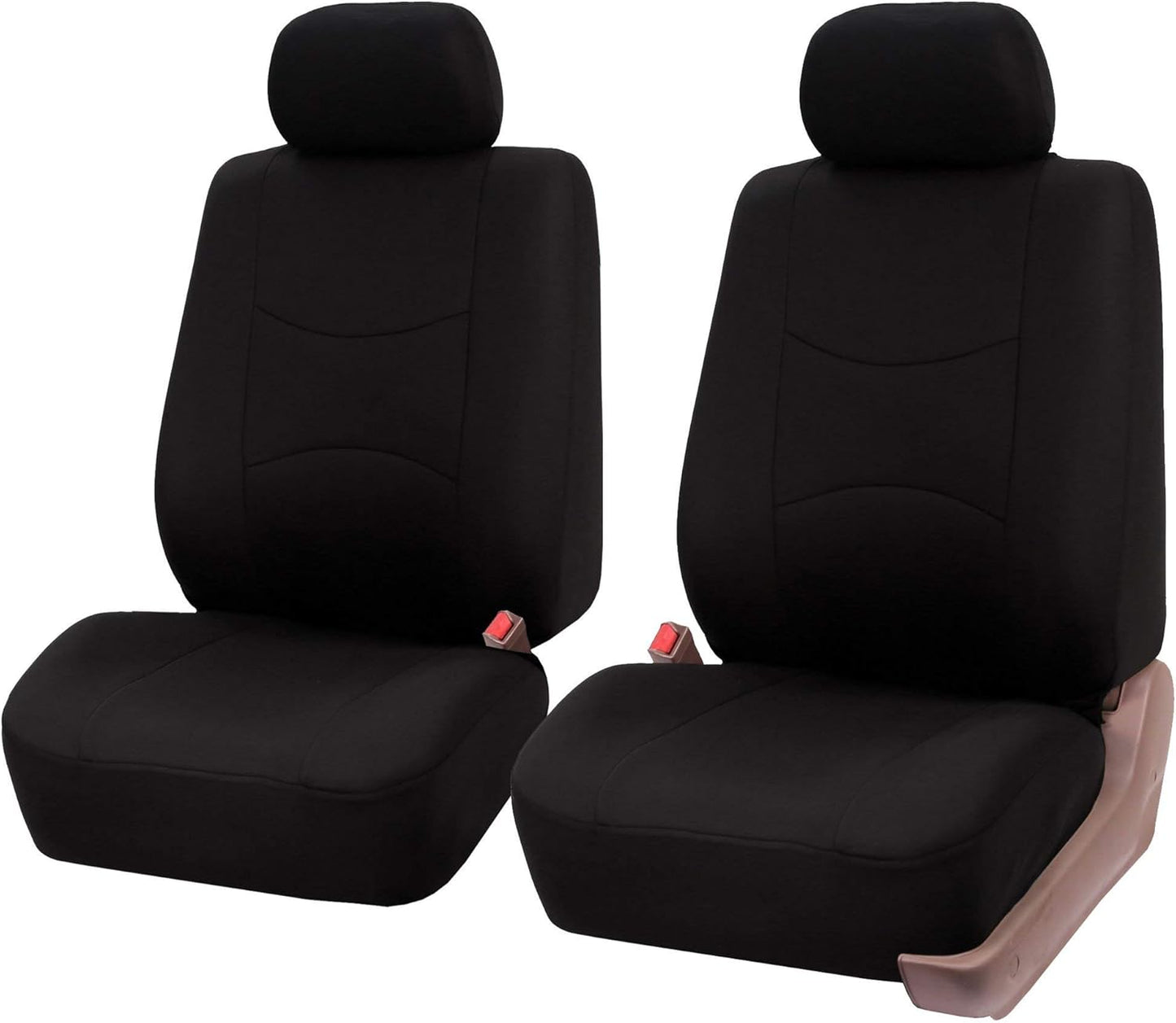 FH Group 40/60, 60/40, 50/50 Split Bench Cover w. 3 Headrests Beige & Black