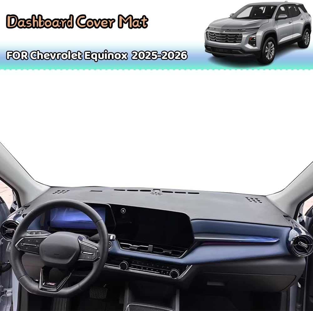 Kakash Custom Interior Accessories for Chevy Chevrolet Equinox 2025 2026 Dashboard Cover Mat Dash Covers Reduces Glare Eliminates Cracking Protector Sunshade No Glare