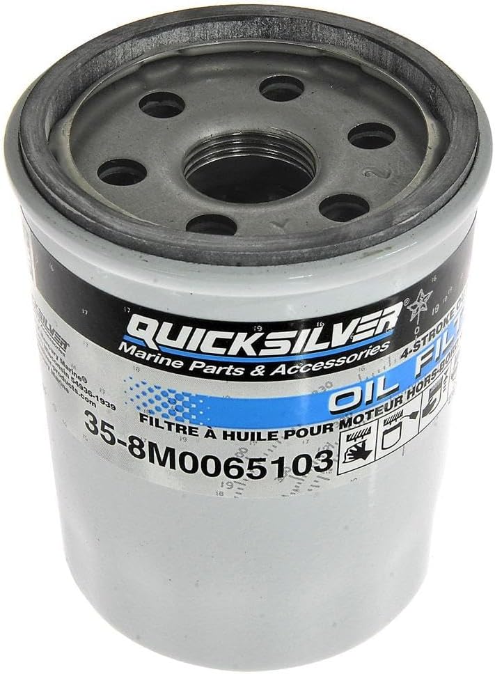Quicksilver 4-Stroke Oil Change Kit – for Mercury Outboard Engines – 15, 20, 25, 30, 40, 50, 60, 75, 90, 115, 150, 175, 200, 225, 250, 300, 350, 400 HP