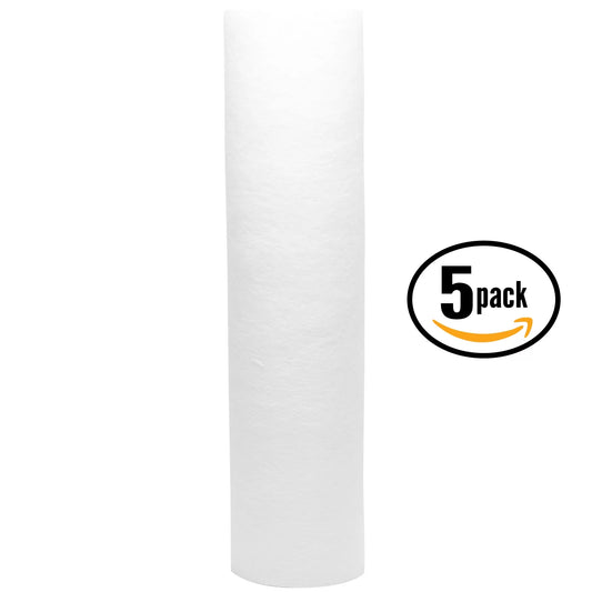 5-Pack Replacement DuPont CH2 Polypropylene Sediment Filter - Universal 10-inch 5-Micron Cartridge for DuPontTM Complete Home Filtration Kit CH2 Series - Denali Pure Brand