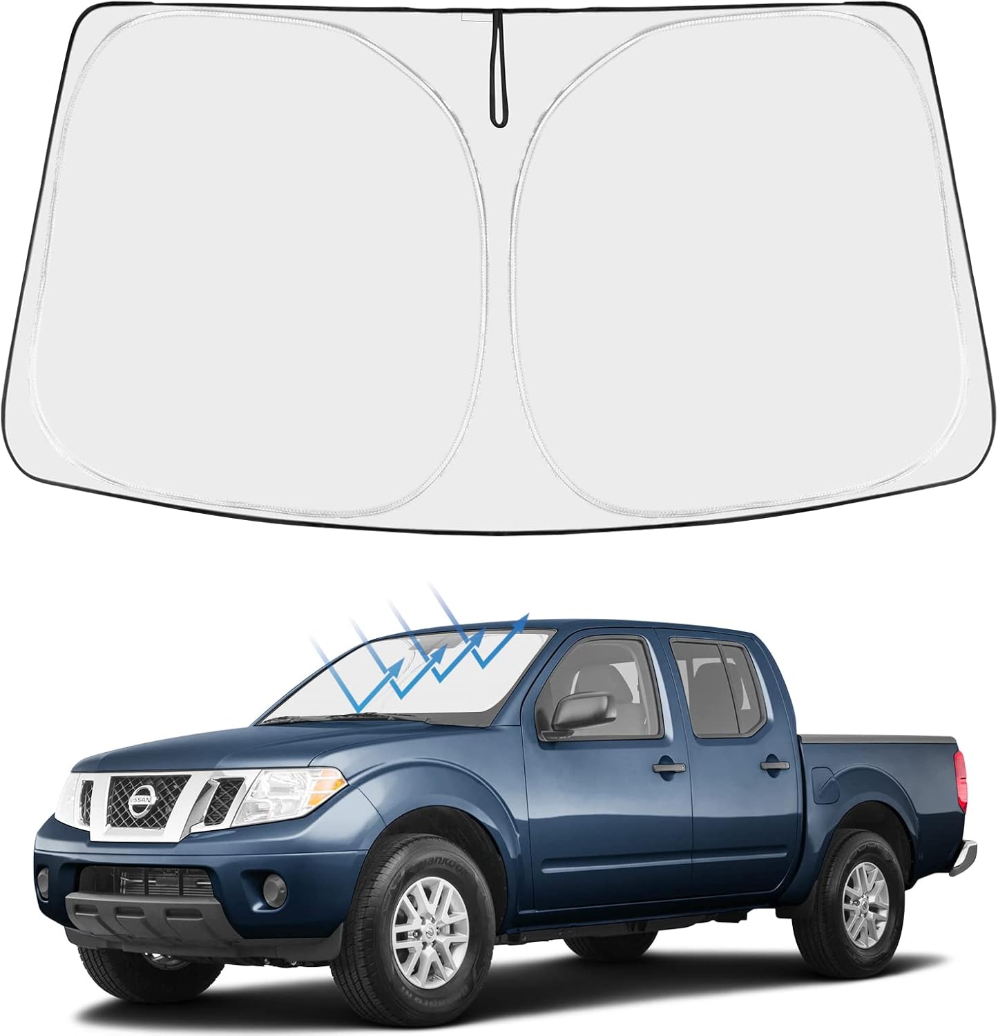 Proadsy Front Windshield and Side Windows Custom Fit 2018-2025 Freightliner Cascadia, Semi-Truck Semi, Commercial & Big Rig Truck Sun Shade Foldable Sun Protector Privacy Cover 2025 Upgrade