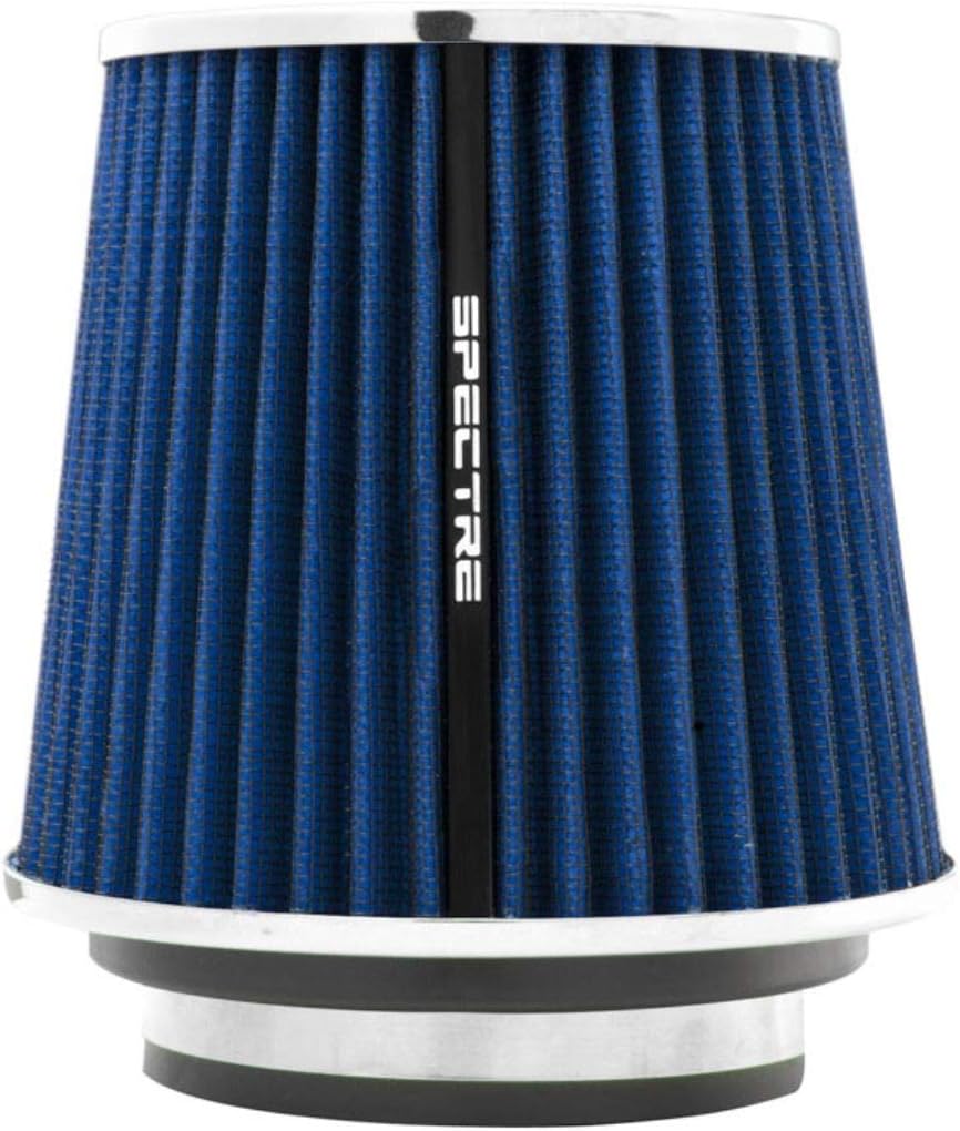 Spectre Performance Universal Clamp-On Air Filter: Washable Filter: Round Tapered; 3 in/3.5 in/4 in Flange ID; 6.719 in (171 mm) Height; 6 in (152 mm) Base; 4.75 in (121 mm) Top, SPE-8132