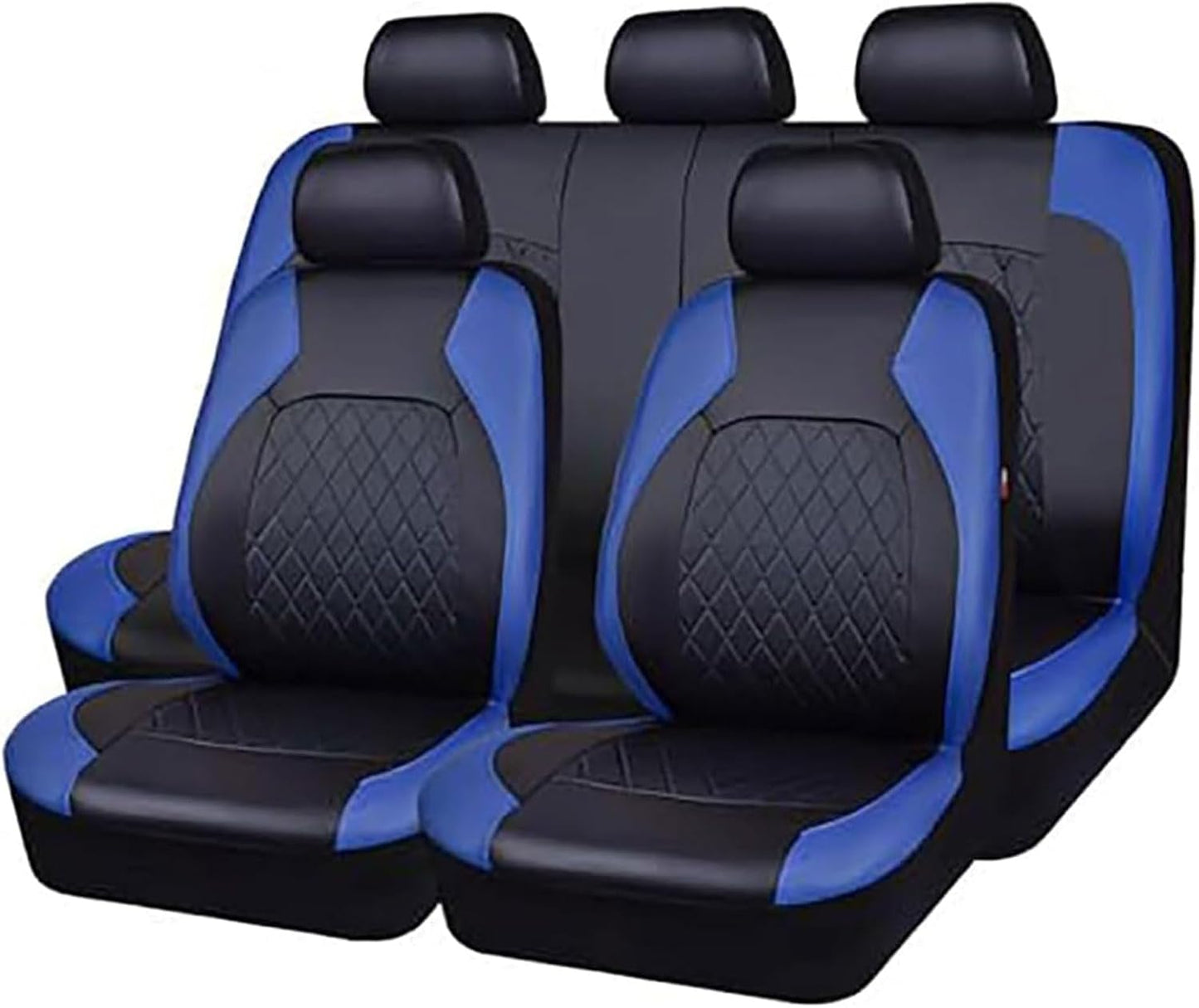 9 Pcs Car Seat Covers Full Set for Toyota RAV4 2018 2019 2020 2021 2022 2023 2024 2025, Leather Nonslip Waterproof Breathable Seat Cushion Protector Accessories,Grey