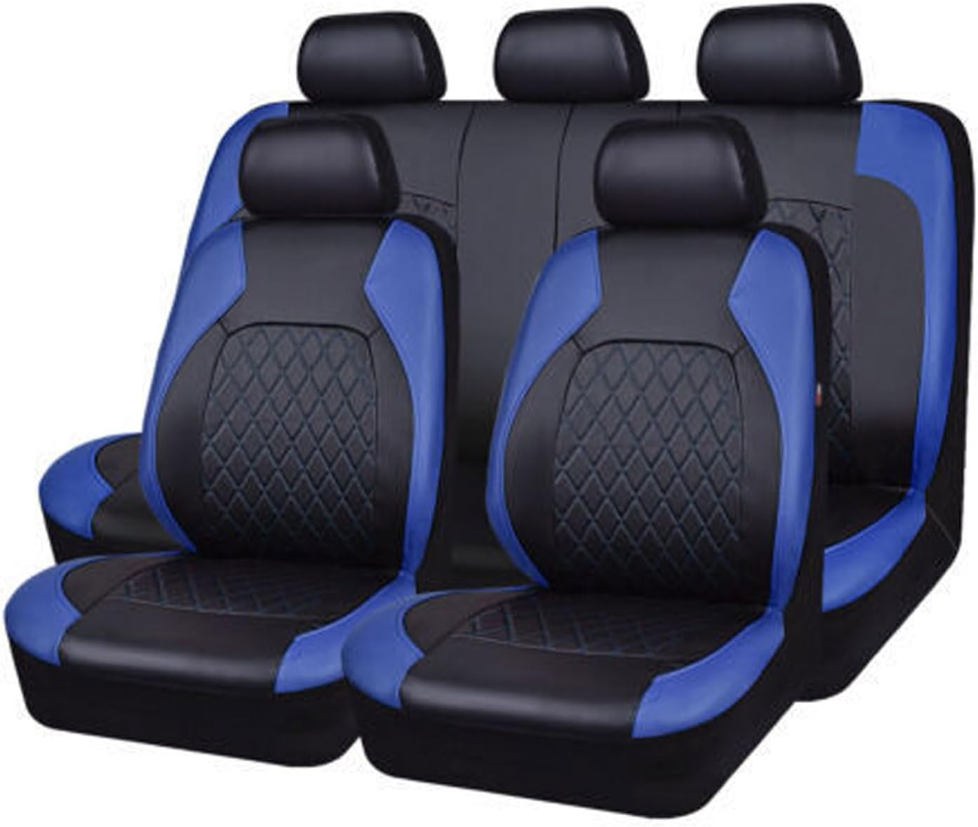 Car Seat Covers for Mitsubishi Eclipse Cross 2017 2018 2019 2020 2021 2022 2023 2024, 9 Pcs Full Sets Leather Non-Slip Waterproof Breathable Seat Protector Interior Accessories,Black