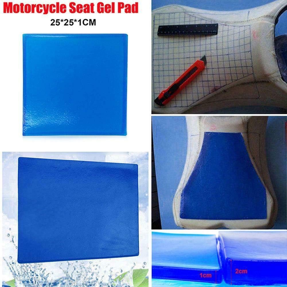 Lisyline Motorcycle Seat Gel Pad Car Driver/Passenger Seat Cushion Shock Absorption Mats Reduce Fatigue Comfort Soft Cooling Seat Pad Motorcycle Seat Foam Car Office Chair Seat Cushion(48 x 35 x 2cm)