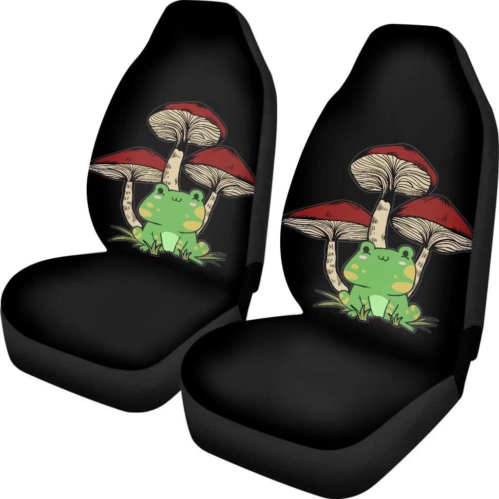 KEIAHUAN Galaxy Owl Car Seat Cover for Women Men, 2 Packs High Back Bucket Universal Fit Auto Seat Covers for Cars, Trucks, SUV, or Van