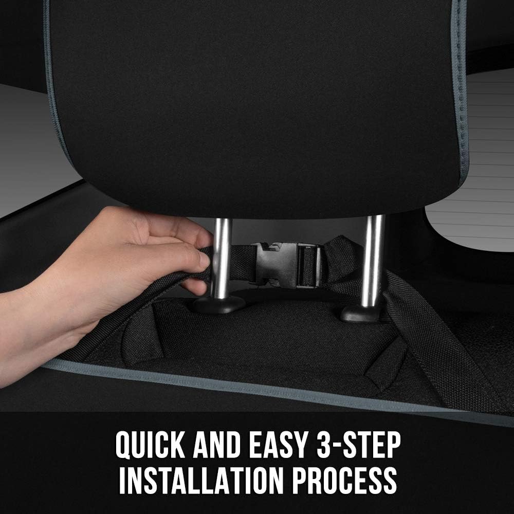 BDK Antimicrobial Car Seat Cover for Rear Bench Seats – Silver Ion Infused Fabric Protects Against Growth of Bacteria on Surface, Easy to Install with Fits Most Cars Trucks and SUV