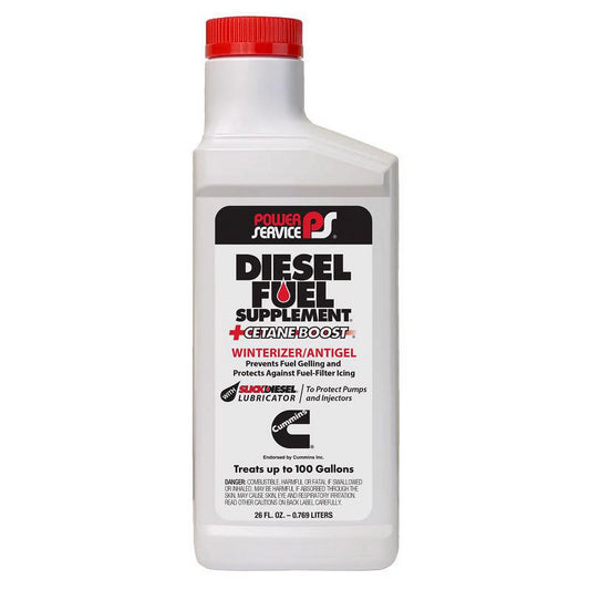 1 Pc, Power Service Diesel Fuel Supplement +Cetane Boost Diesel Fuel Anti-Gel 26 Oz