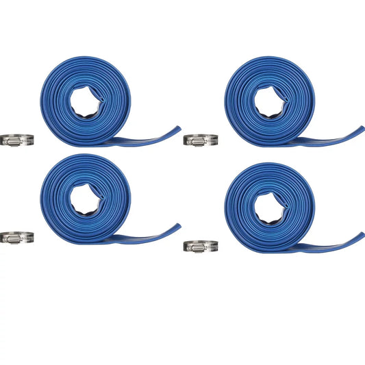 Blue Devil 25-Foot Backwash Hose for Pool with Hose Clamp, 1-1/2 x 25' 4 Pack