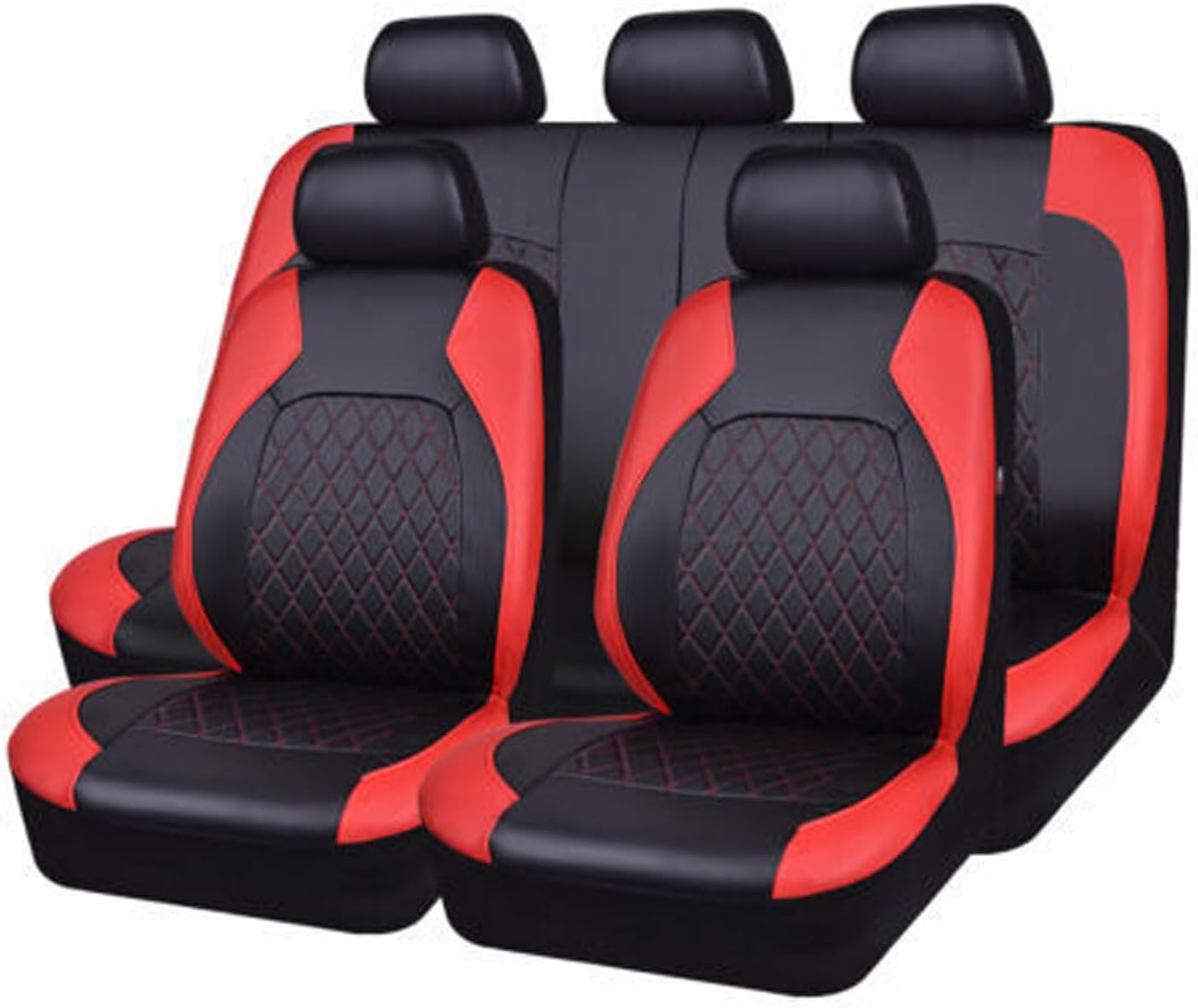 Car Seat Covers for Mitsubishi Eclipse Cross 2017 2018 2019 2020 2021 2022 2023 2024, 9 Pcs Full Sets Leather Non-Slip Waterproof Breathable Seat Protector Interior Accessories,Black
