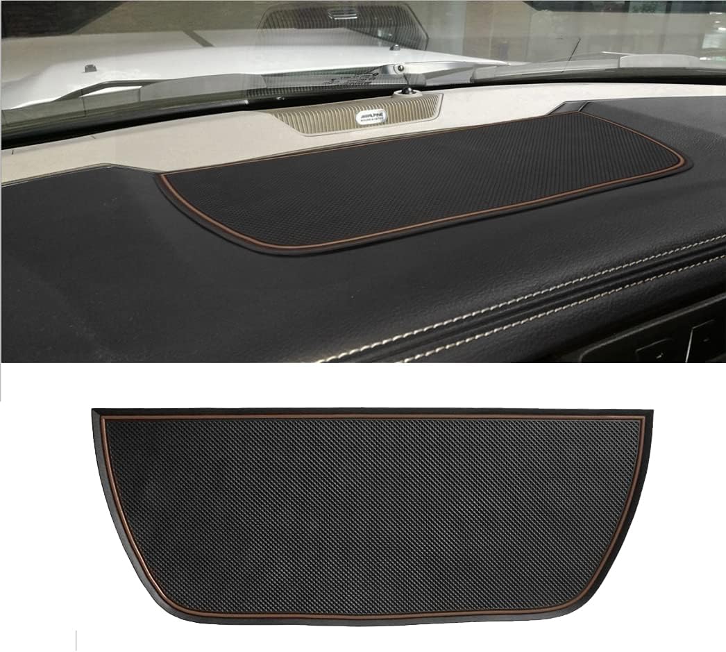 Auovo Dashboard Mat Liner for Dodge Ram Pickup 1500 2500 3500 2011-2018 Interior Accessories Car Dash Trim Rubber Pad Cover Soft Tray(1 PCS) (White)