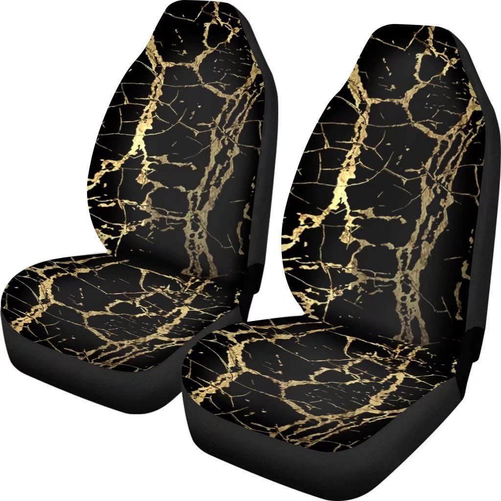 KEIAHUAN Galaxy Owl Car Seat Cover for Women Men, 2 Packs High Back Bucket Universal Fit Auto Seat Covers for Cars, Trucks, SUV, or Van