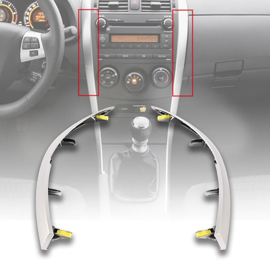Getfarway Left & Right Upper Side Central Dashboard Cover Strip Trim 55436-02330 55435-02370 Compatible with Toyota Corolla 2010 2011 2012 2013 Dash Board A/C Outlet Air Vent Panel Trim