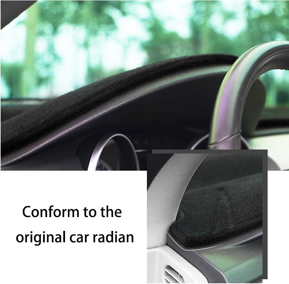 Maite Fit for Lincoln MKZ 2007-2009 Car Dashboard Cover Dash Mat with Silicone Non-Slip Bottom, Anti-Glare Black Line