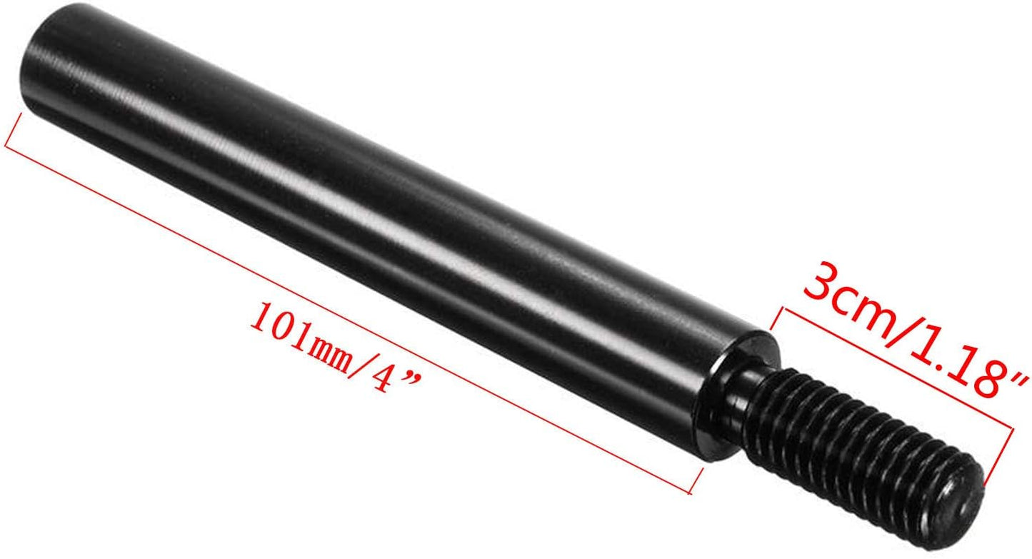 Pursuestar 4 Inch Black Aluminum Shift Knob Extender Extension for 5 6 Speed Manual Gear Shifter Lever 12X1.25