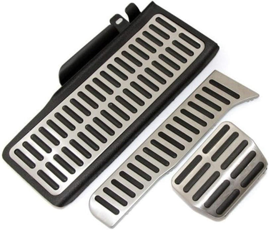 Car Stainless Steel Sport Accelerator Brake Foot Rest Pedal Cover Fit for Volkswagen VW Fit for Passat B6 B7 CC Fit for Skoda Superb (Color Name : at 3PCS)