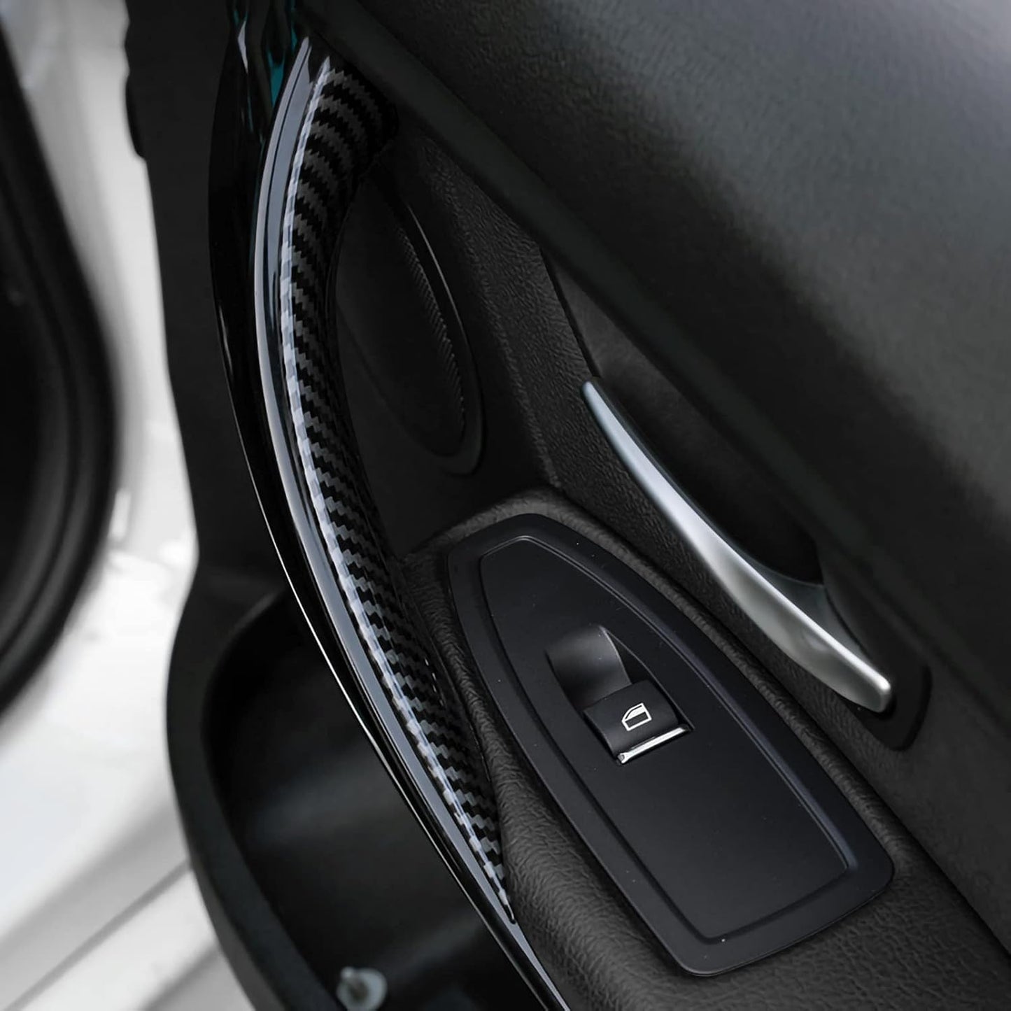 HENGYUESHANG Car Door Pull Handles Cover Carbon Style ABS Trim Decoration fits for BMW 3 4 Series F30 F31 F34 3GT F32 F33 F36 2012-2019 Interior Accessories