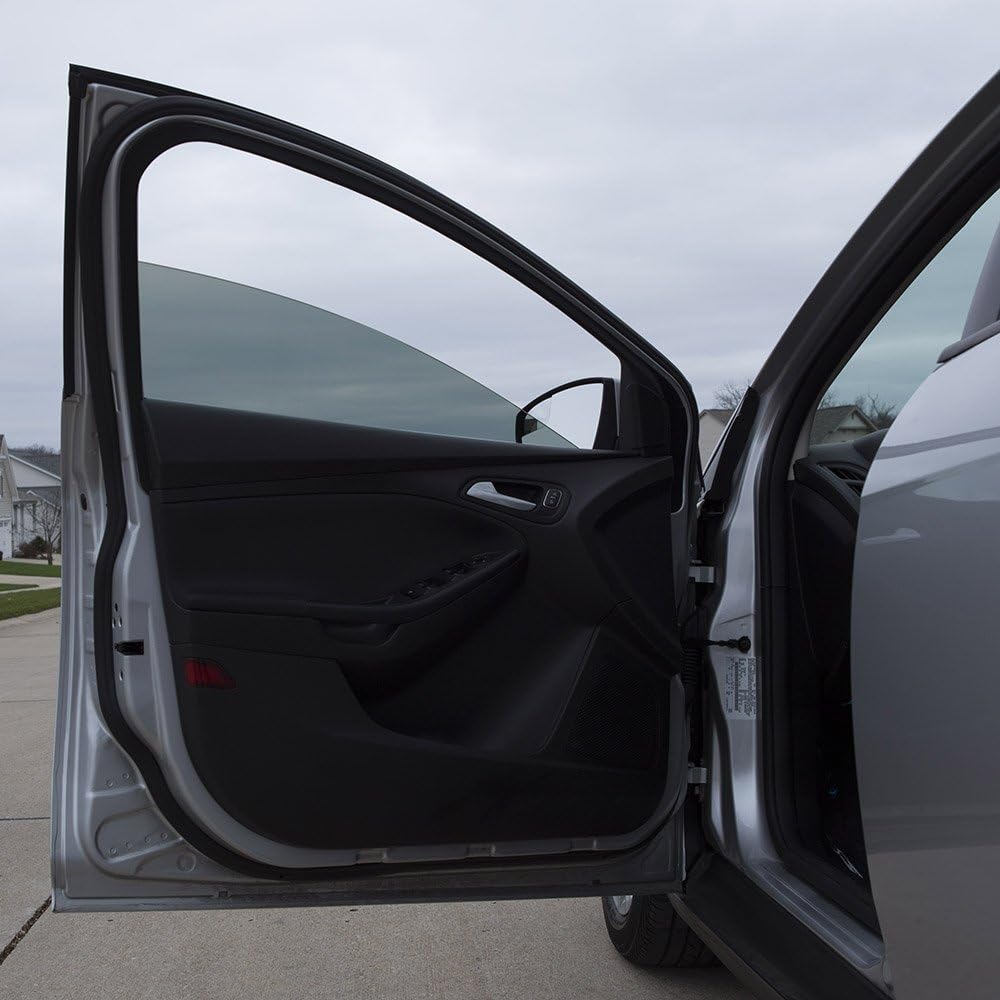 Gila Static Cling 5% VLT Automotive Window Tint DIY Easy Removal Glare Control Privacy 2ft x 6.5ft (24in x 78in) 5% Super Limo Black JS242