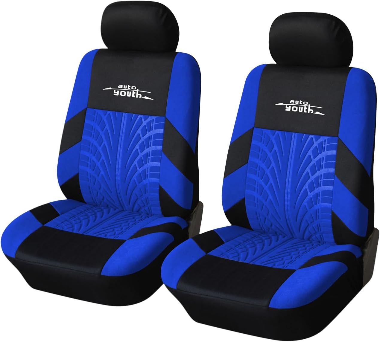 AUTOYOUTH Car Seat Covers for Front Seats, Breathable and Washable Bucket Seat Covers for Cars, Truck, SUV, Vans Airbag Compatible Automotive Interior Covers, Orange