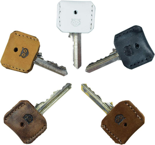 Hide & Drink, Durable Leather Key Covers (5 Pack), Handmade Includes 101 Year Warranty :: Multicolor Earth