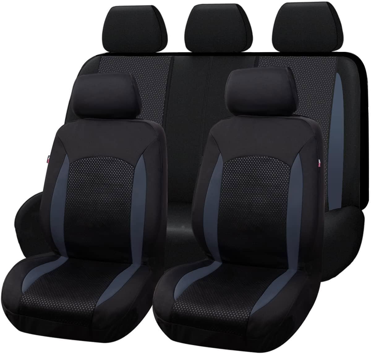 Flying Banner Car Seat Covers Front Seats Rear Bench Polyester Car Seat Protectors Easy Installation Split Rear Bench Classic Man Lady Truck (Comp Set, Pink Black and Light Pink.