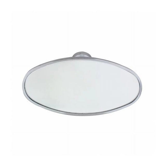 United Pacific Chrome Interior Rear View Mirror with Glue-On Mount - Oval Mirror 70802