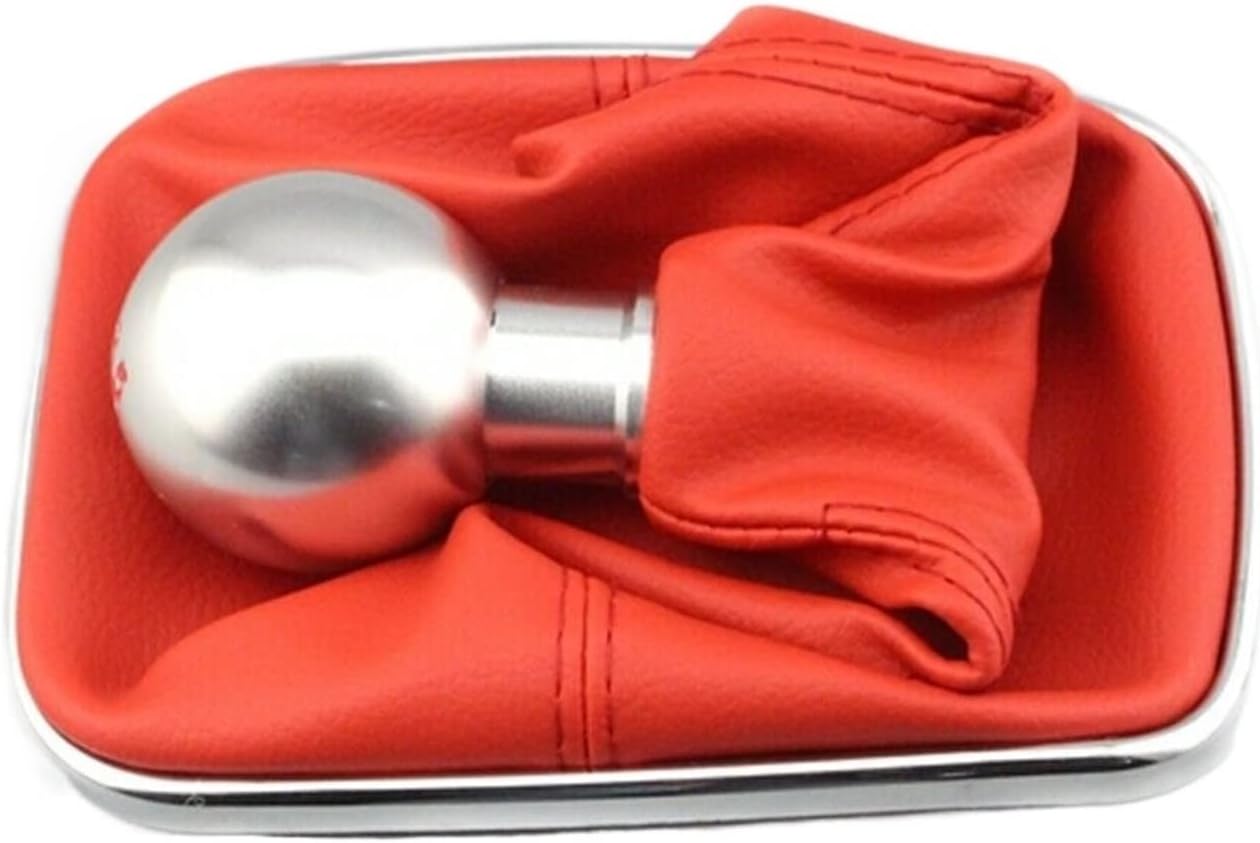 5 Speed Aluminum Alloy Gear Shift Knob & Boot Compatible with VW MK4 1999-2005 Golf 1999-2004 Bora Jetta (Color : BK)