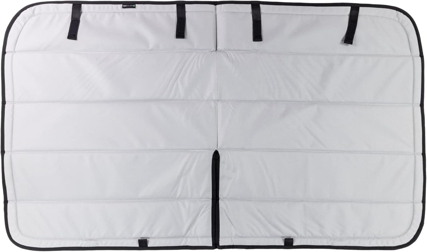 VanEssential New MERC 2019-Current Sprinter Van Insulated Blackout Front Door Covers (Pair) - Cool Gray