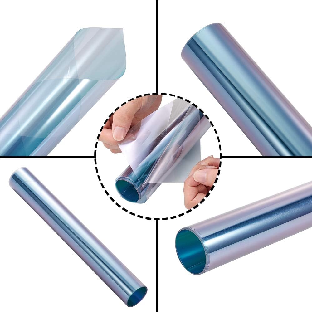 Dark Blue Chameleon Windshield Tint Car Window Foils Solar Protection Film Windshield Sun Shade Tint Film 29.5'' x 118''