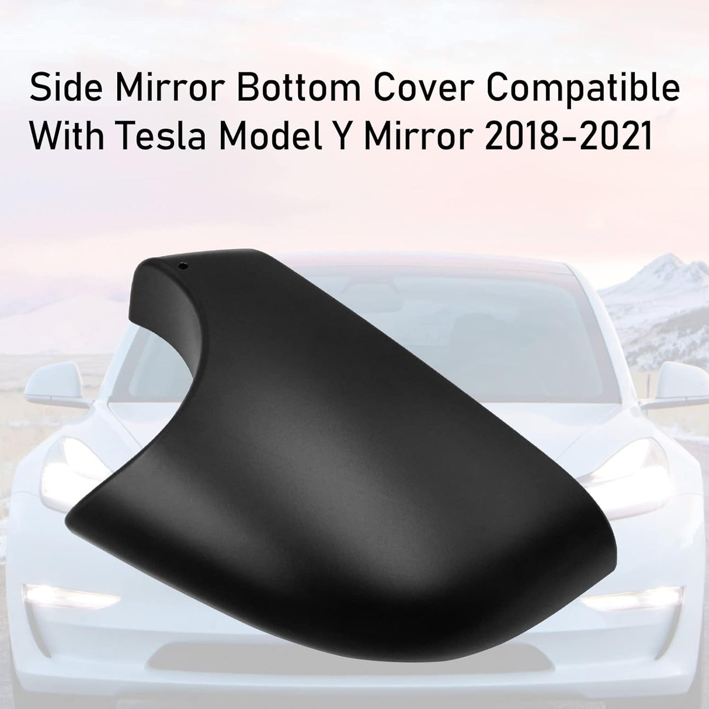 Jaronx Compatible with Tesla Model Y Mirror Bottom Cover 2018-2024, Right Passenger Side Rearview Mirror Lower Base Trim Base Cover Replacement for Tesla Model Y Accessories (Right)