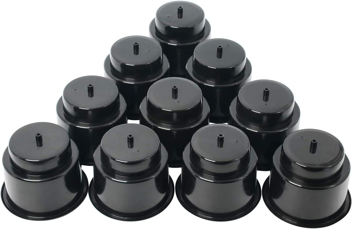 NovelBee Boat Cup Holder Insert Round Hard Plastic Drink Cup Holder Universal Black with Drain for Boat Truck Car Camper RV (10pcs)