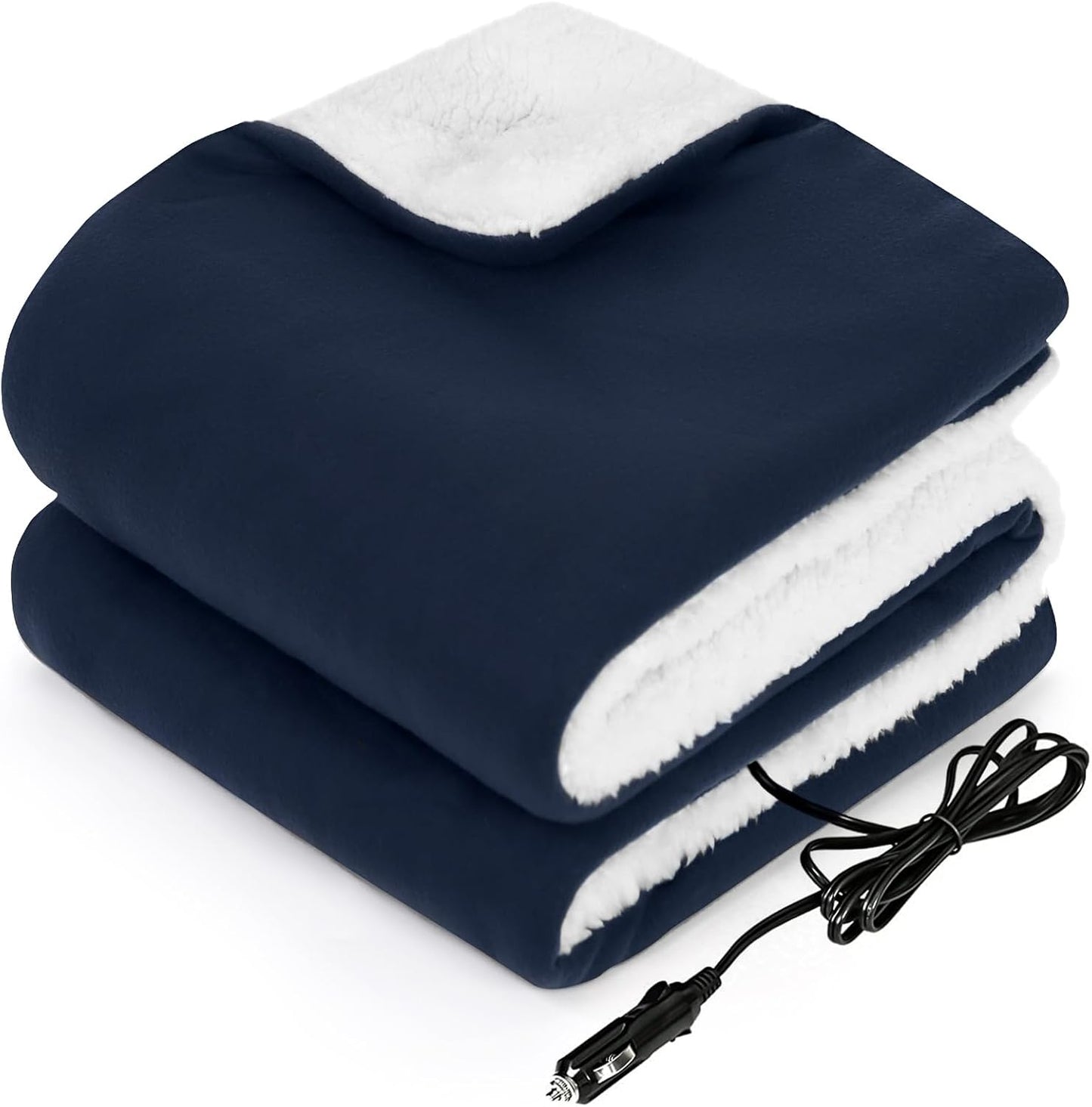 Sealy SEALY 12-Volt Heated Car Blanket, Portable Heated Blanket with 3 Heating Levels & 4 Hours Auto Off, Electric Blanket for Car, Truck, SUV, RV or Camping, Machine Washable, 59" X 43", Charcoal