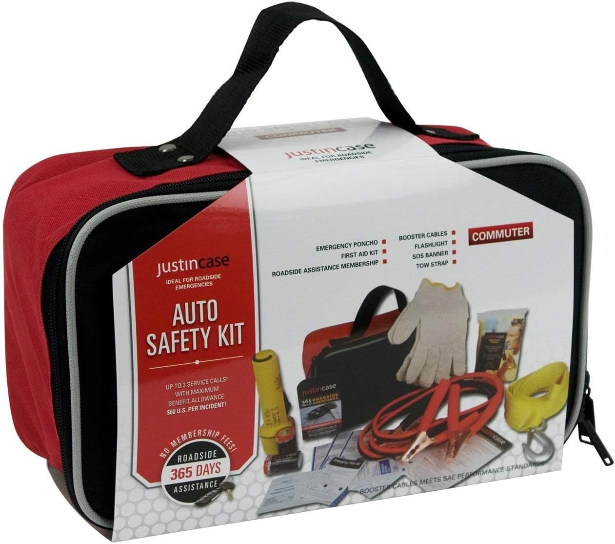 Justin Case Commuter Safety Kit with 365-day Roadside Assistance