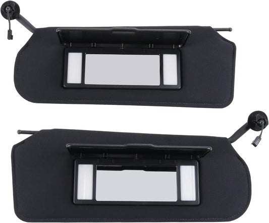 BUSIDN Automotive Sun Visor with Updated Bright LED Lights Sunvisors Replacement for Corvette C5 Chevrolet 1997-2004 Replaces 10442033 10442034 Left Driver and Right Passenger Side