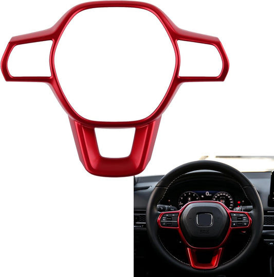 CKE Compatible with Honda Civic 2025 2024 2023 2022 for Accord CRV HRV 2025 2024 2023 Accessories Car Center Console Cover Dashboard Cover Trim Frame -Red